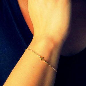 Gold Cross Bracelet